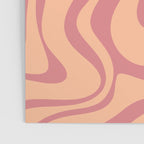 Retro Liquid Swirl Abstract Pattern Peach and Plum Poster Gallery Image 3