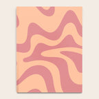Retro Liquid Swirl Abstract Pattern Peach and Plum Notebook Gallery Image 4