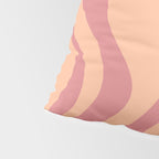 Retro Liquid Swirl Abstract Pattern Peach and Plum Pillow Sham Gallery Image 4