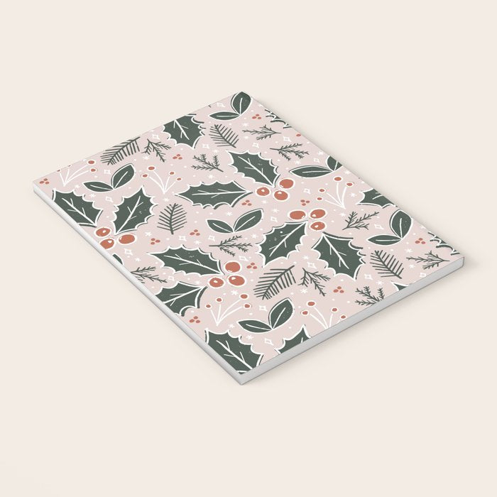 Holly-days . Light Blush Notebook Gallery Image 3