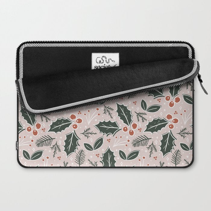 Holly-days . Light Blush Laptop Sleeve Gallery Image 2
