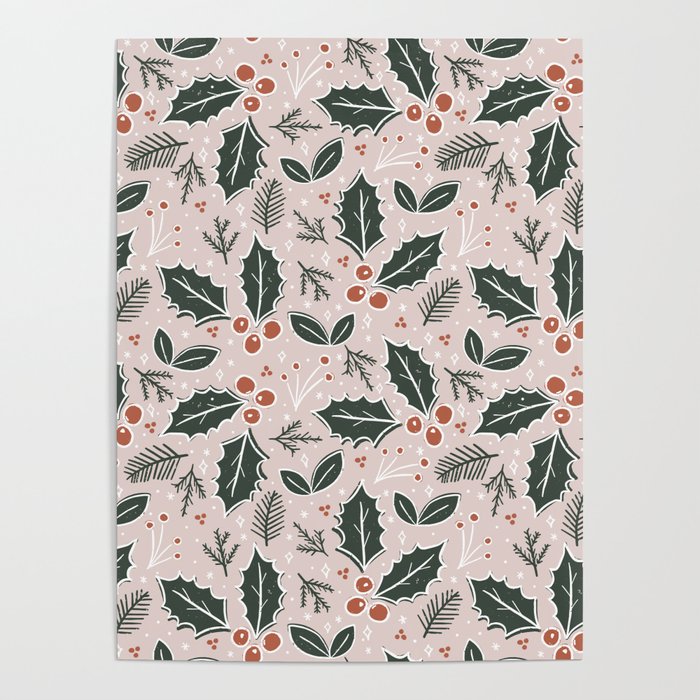 Holly-days . Light Blush Poster Gallery Image 4