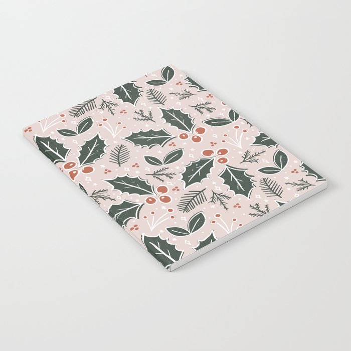 Holly-days . Light Blush Notebook Gallery Image 2