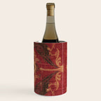 Antique Distressed Red Silk with Palmettes and Birds Wine Chiller Gallery Image 1
