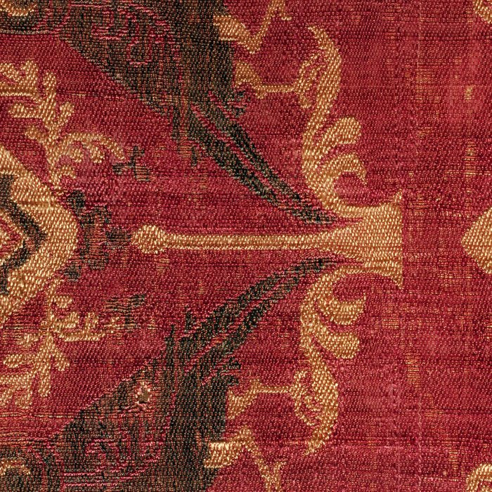 Antique Distressed Red Silk with Palmettes and Birds Coffee Mug Gallery Image 2