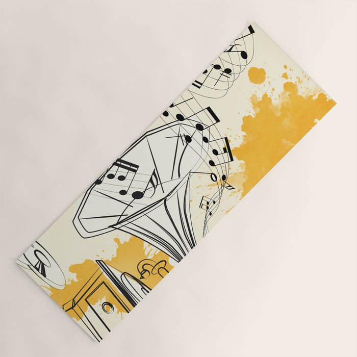 Abstract Minimal Musical Instrument 2 Yoga Mat Gallery Image 1