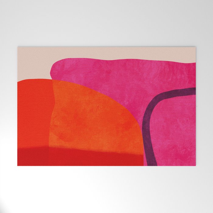 relations - shapes minimal painting abstract Welcome Mat Gallery Image 1
