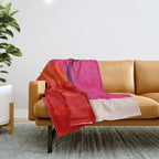 relations - shapes minimal painting abstract Throw Blanket Gallery Image 1