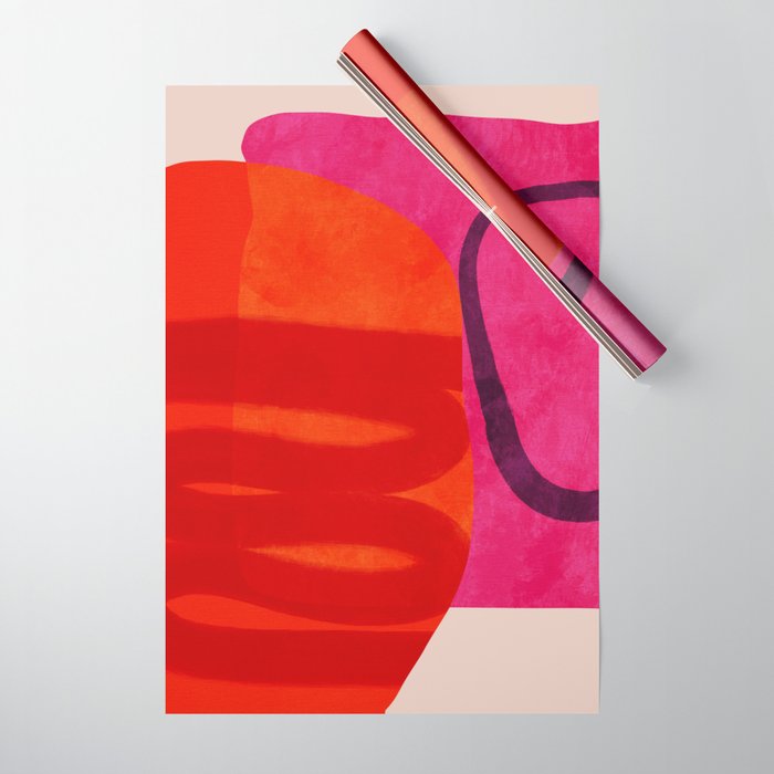 relations - shapes minimal painting abstract Wrapping Paper Gallery Image 1