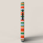 Colorful Stripes in Orange, Green, Pale Pink, and Baby Blue iPhone Case Gallery Image 2