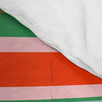 Colorful Stripes in Orange, Green, Pale Pink, and Baby Blue Comforter Gallery Image 4