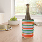 Colorful Stripes in Orange, Green, Pale Pink, and Baby Blue Wine Chiller Gallery Image 4
