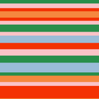 Colorful Stripes in Orange, Green, Pale Pink, and Baby Blue Coffee Mug Gallery Image 2