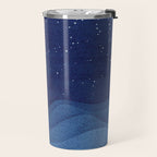 blue ocean waves, sailboat ocean stars Travel Mug Gallery Image 2