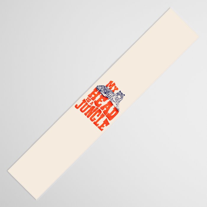 My Head is a Jungle-Tiger typography Table Runner Gallery Image 3