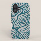 Aquamarine Brush Rivers iPhone Case Gallery Image 1