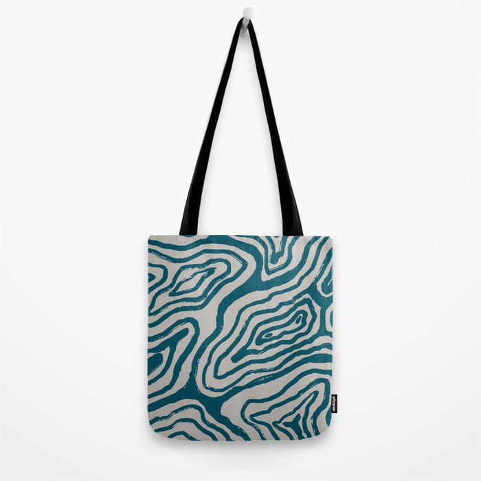 Aquamarine Brush Rivers Tote Bag Gallery Image 2