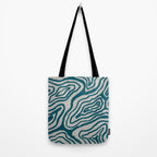 Aquamarine Brush Rivers Tote Bag Gallery Image 2