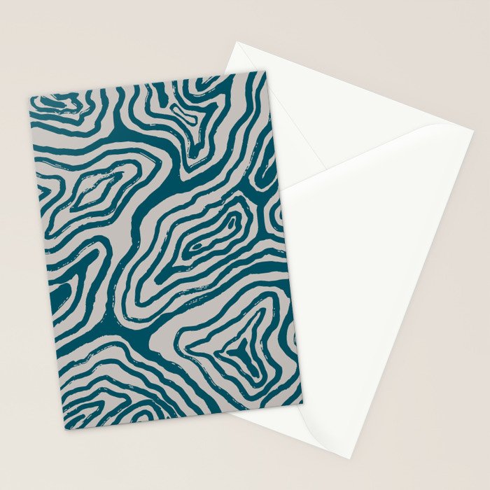 Aquamarine Brush Rivers Stationery Card Gallery Image 2