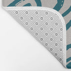 Aquamarine Brush Rivers Bath Mat Gallery Image 2