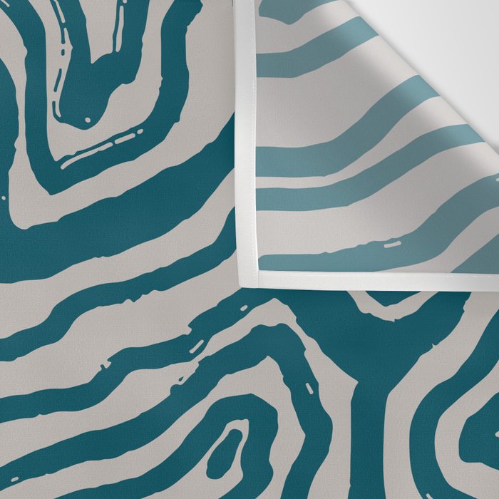 Aquamarine Brush Rivers Wall Tapestry Gallery Image 3