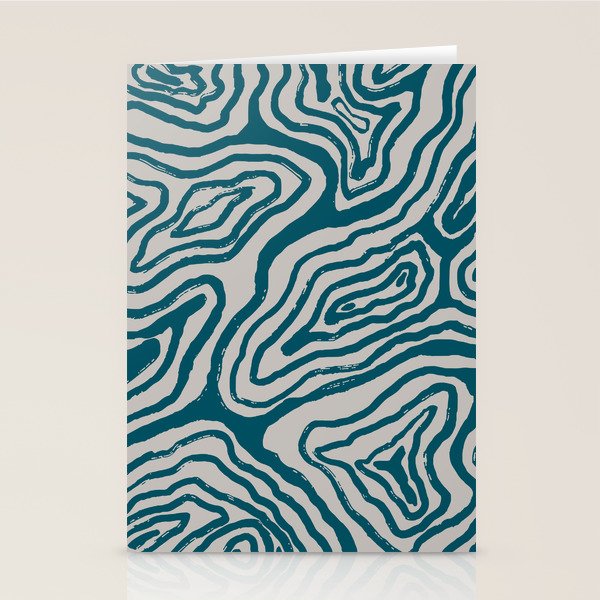 Aquamarine Brush Rivers Stationery Card Gallery Image 1