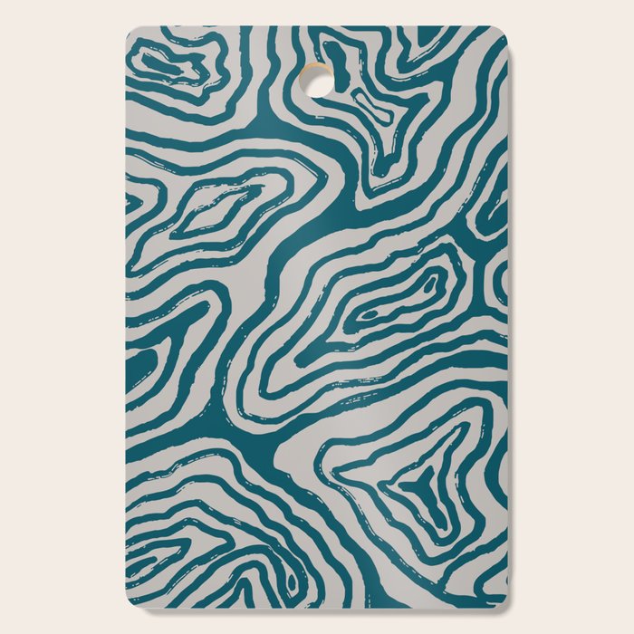 Aquamarine Brush Rivers Cutting Board Gallery Image 1