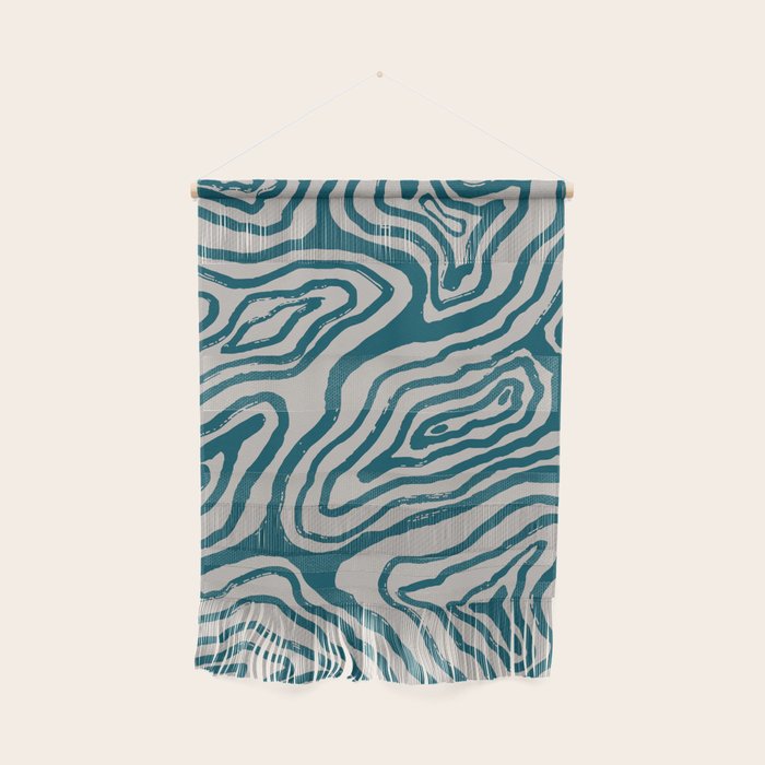 Aquamarine Brush Rivers Wall Hanging Gallery Image 1