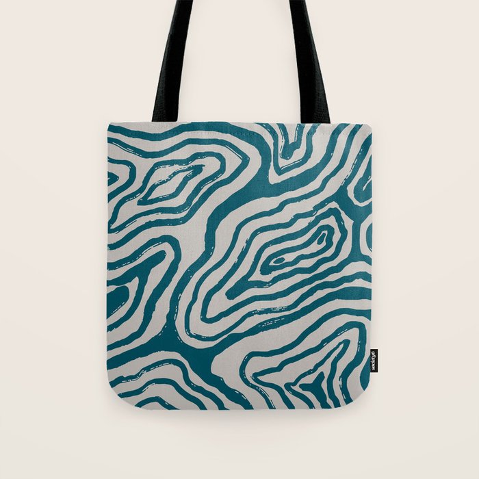 Aquamarine Brush Rivers Tote Bag Gallery Image 1