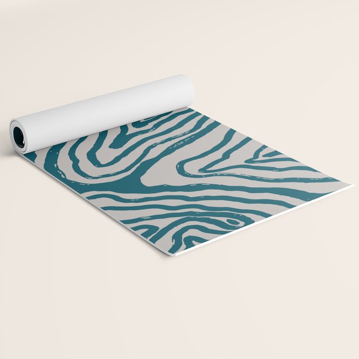 Aquamarine Brush Rivers Yoga Mat Gallery Image 2