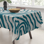 Aquamarine Brush Rivers Tablecloth Gallery Image 3