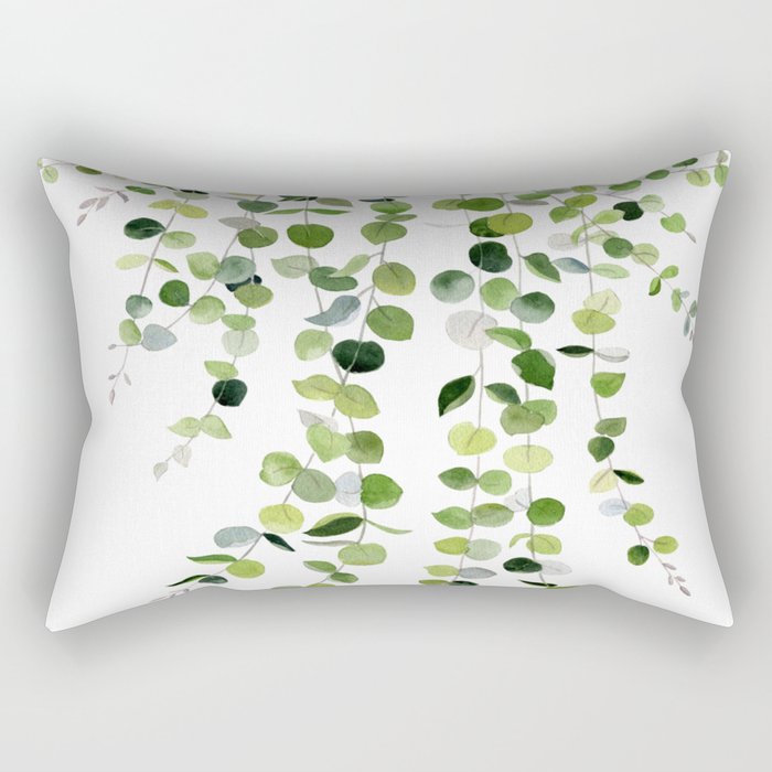 Eucalyptus Watercolor 8 Rectangular Pillow Gallery Image 1