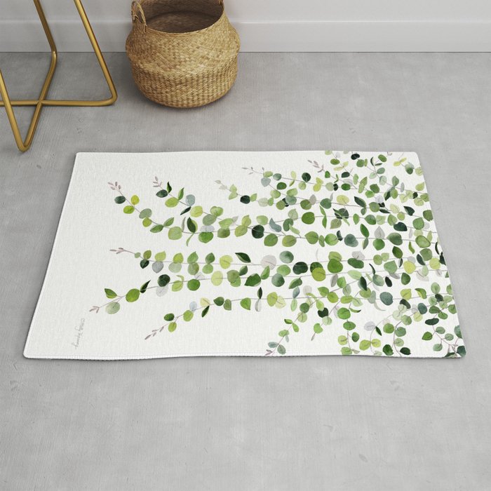 Eucalyptus Watercolor 8 Rug Gallery Image 1