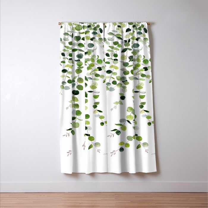 Eucalyptus Watercolor 8 Window Curtain Gallery Image 3
