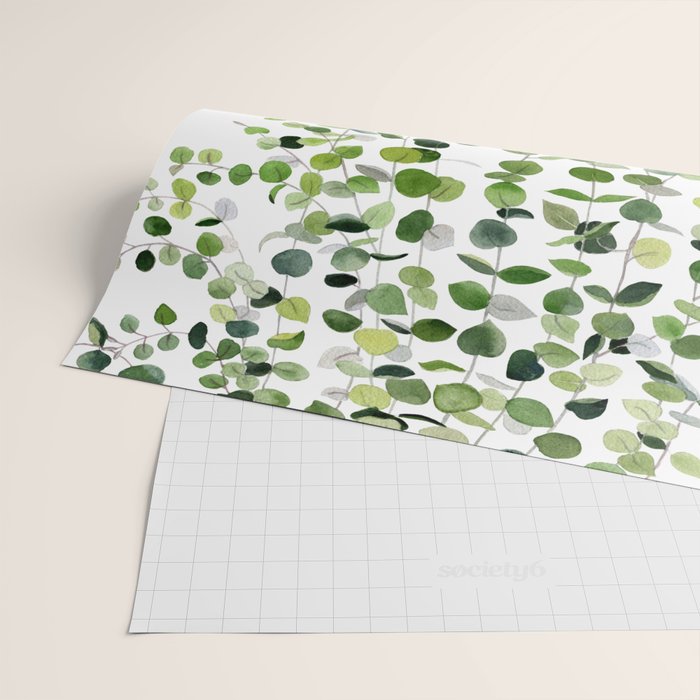 Eucalyptus Watercolor 8 Wrapping Paper Gallery Image 2