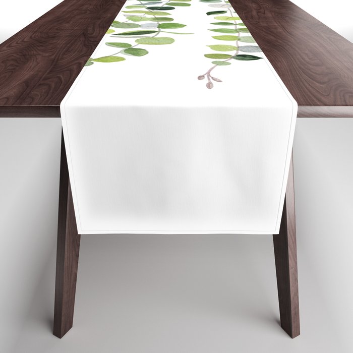 Eucalyptus Watercolor 8 Table Runner Gallery Image 1