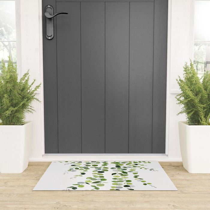 Eucalyptus Watercolor 8 Welcome Mat Gallery Image 3
