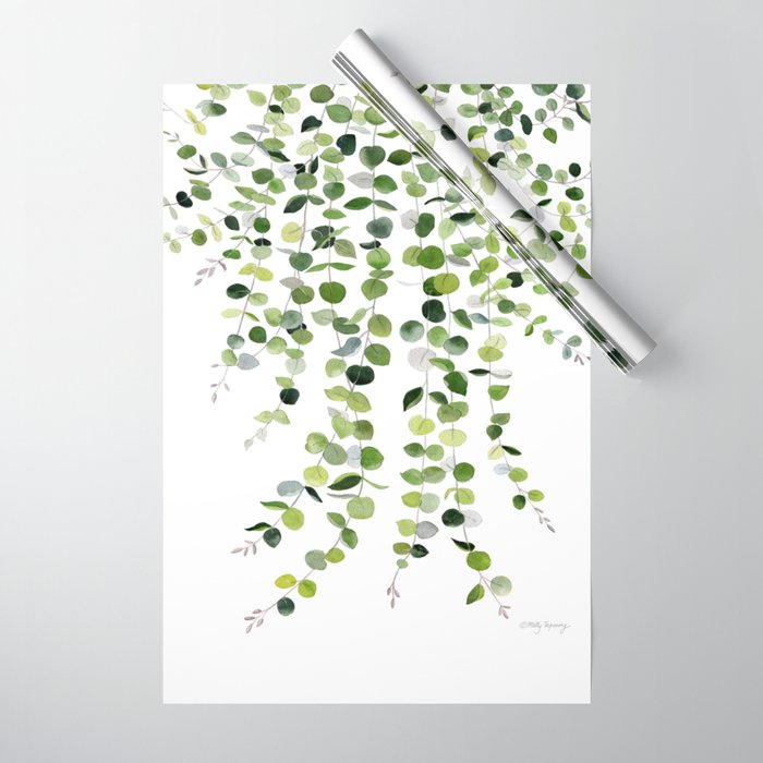 Eucalyptus Watercolor 8 Wrapping Paper Gallery Image 1