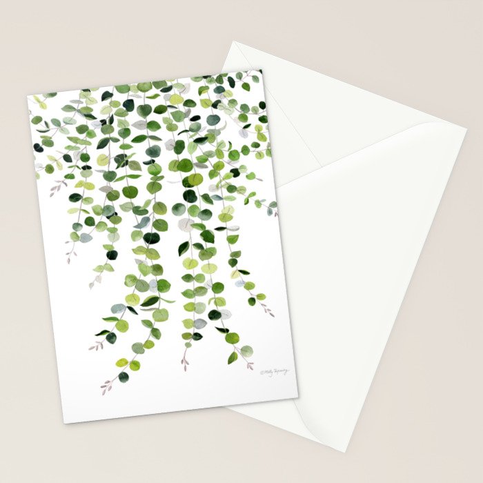 Eucalyptus Watercolor 8 Stationery Card Gallery Image 2