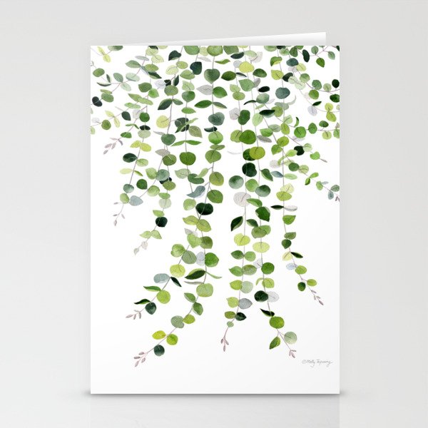 Eucalyptus Watercolor 8 Stationery Card Gallery Image 1