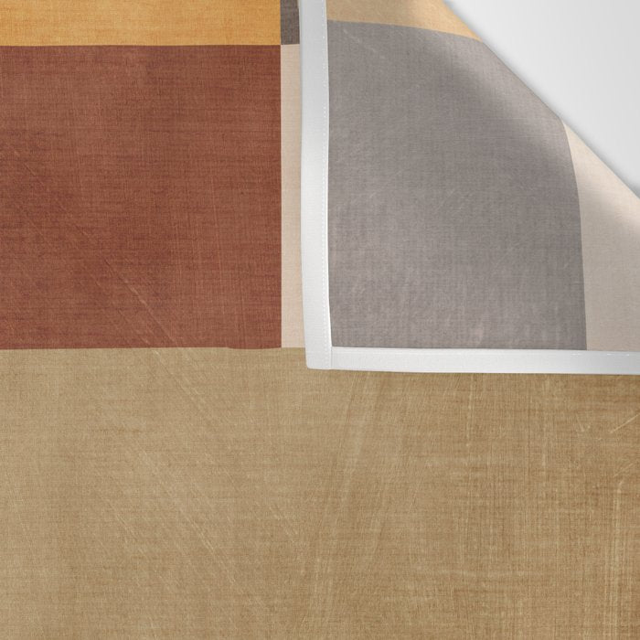 Modern Geometric Terra Beige Mustard Abstract Wall Tapestry Gallery Image 3