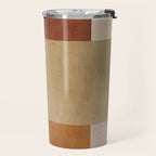 Modern Geometric Terra Beige Mustard Abstract Travel Mug Gallery Image 2