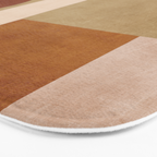 Modern Geometric Terra Beige Mustard Abstract Bath Mat Gallery Image 3