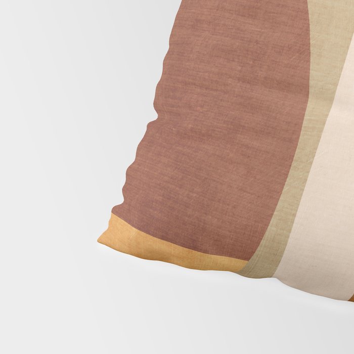 Modern Geometric Terra Beige Mustard Abstract Pillow Sham Gallery Image 4