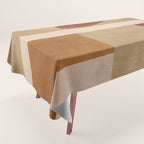 Modern Geometric Terra Beige Mustard Abstract Tablecloth Gallery Image 1