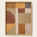 Modern Geometric Terra Beige Mustard Abstract Serving Tray Gallery Image 1