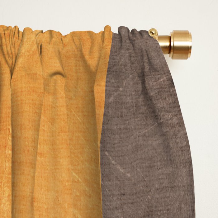 Modern Geometric Terra Beige Mustard Abstract Window Curtain Gallery Image 2