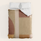 Modern Geometric Terra Beige Mustard Abstract Comforter Gallery Image 6