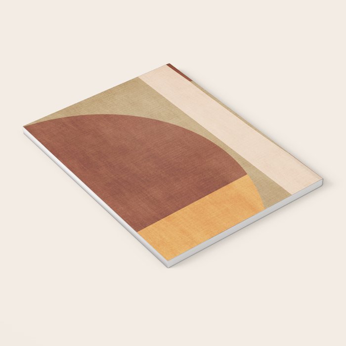 Modern Geometric Terra Beige Mustard Abstract Notebook Gallery Image 3