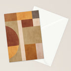 Modern Geometric Terra Beige Mustard Abstract Stationery Card Gallery Image 2